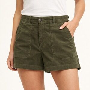 Outerknown Corduroy Utility Shorts Organic Cotton NWT Olive Green Fine Wale Sz12
